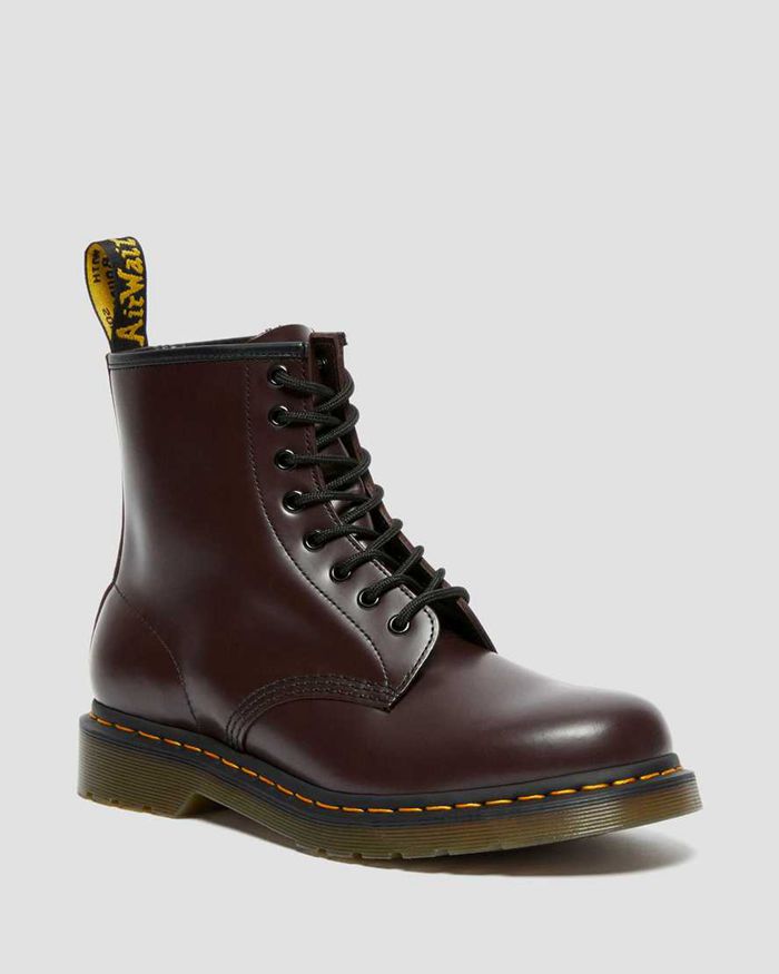 Dr Martens Vintersko Dame Burgunder 1460 Smooth Læder Lace Up 2953BGOHE